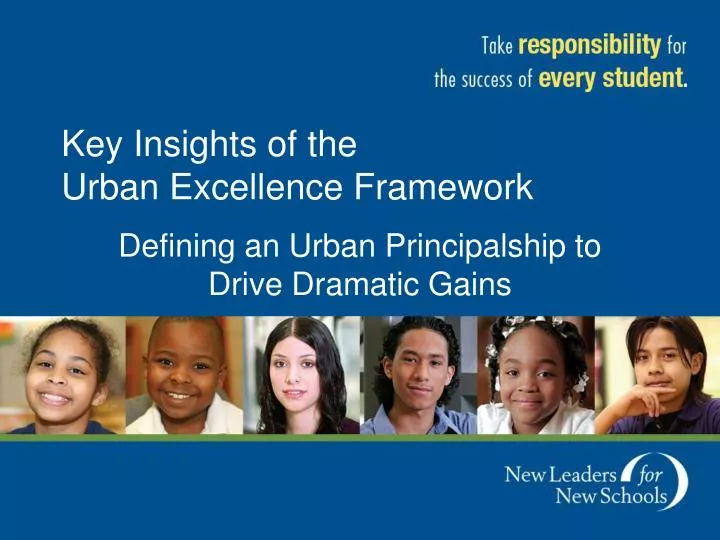 key insights of the urban excellence framework
