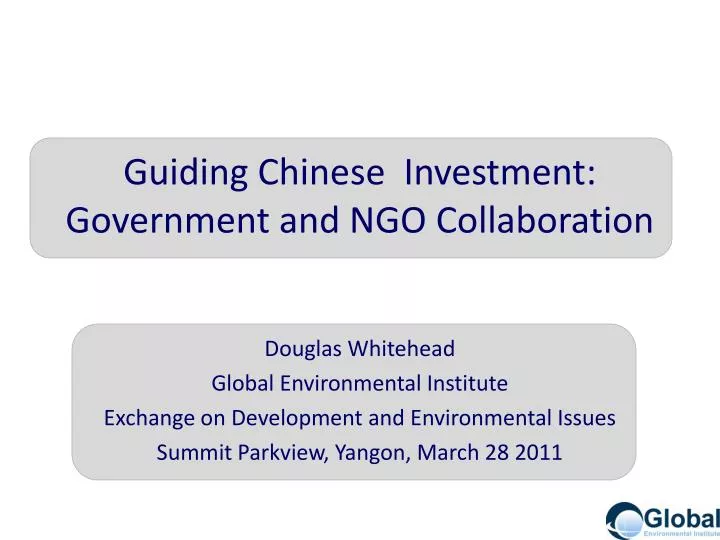 guiding chinese investment government and ngo collaboration