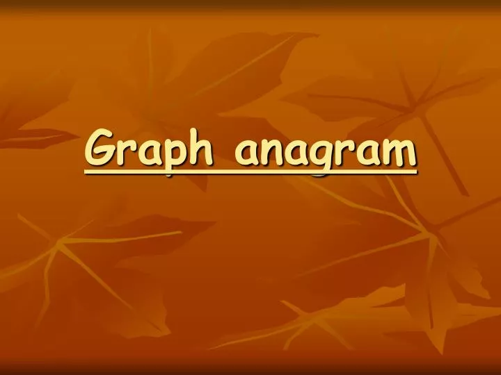 graph anagram