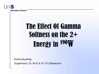 The Effect Of Gamma Softness on the 2+ Energy in 190 W