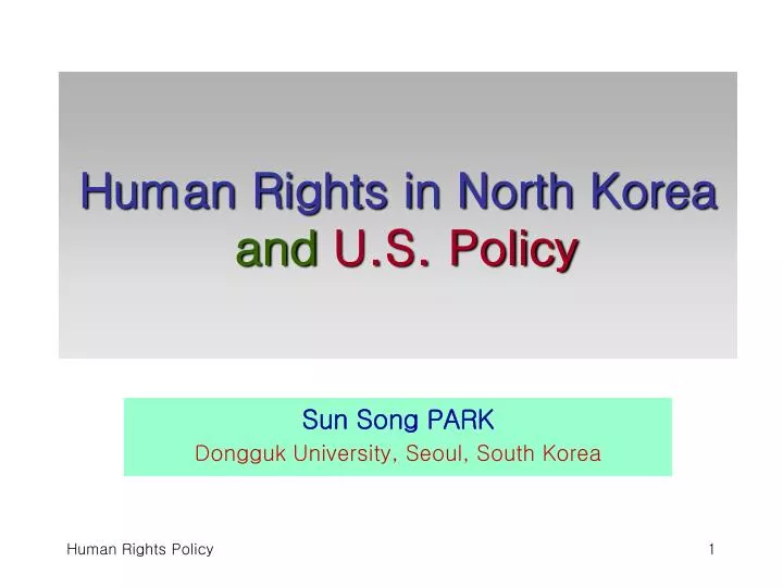 human rights in north korea and u s policy
