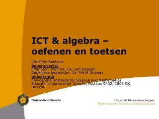ict algebra oefenen en toetsen