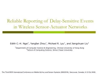 Reliable Reporting of Delay-Sensitive Events in Wireless Sensor-Actuator Networks