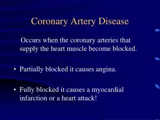 Coronary Artery Disease