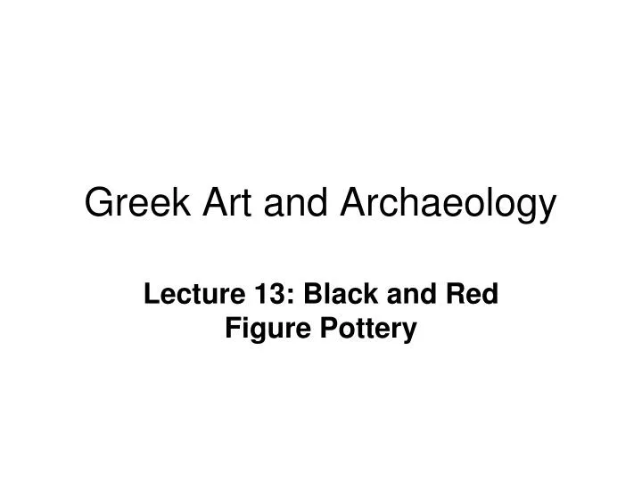 greek art and archaeology