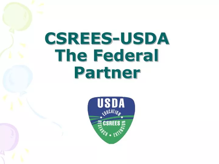 csrees usda the federal partner