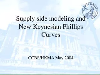 Supply side modeling and New Keynesian Phillips Curves