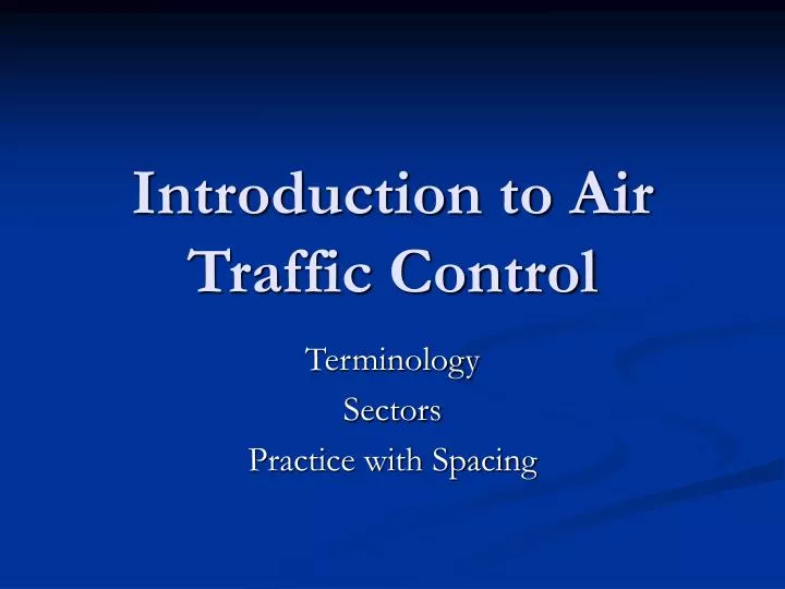 introduction to air traffic control