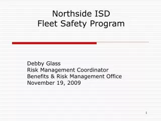 Northside ISD Fleet Safety Program