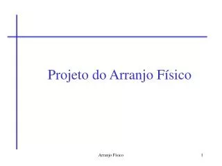 projeto do arranjo f sico