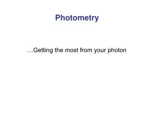 Photometry