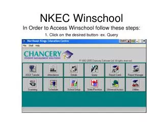 WinSchool Query 1. Click on Query