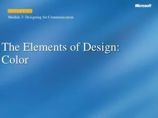 The Elements of Design: Color