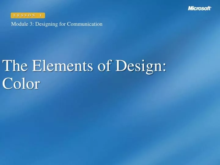 the elements of design color