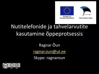 nutitelefonide ja tahvelarvutite kasutamine ppeprotsessis