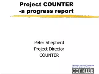 Project COUNTER -a progress report