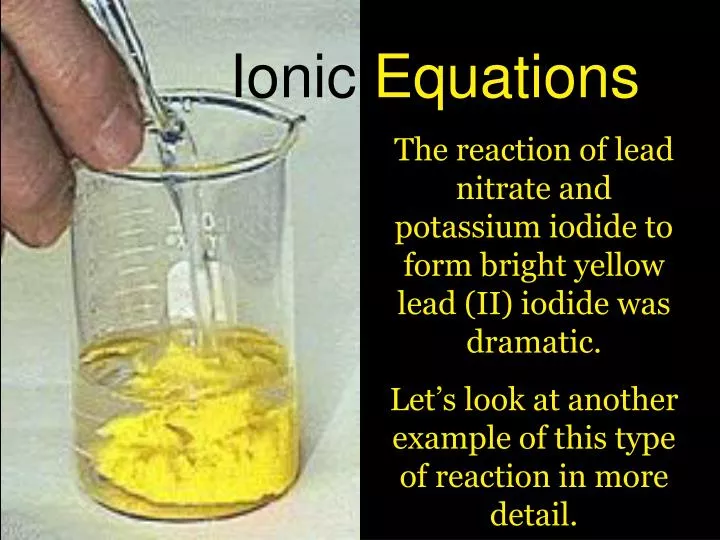 ionic equations
