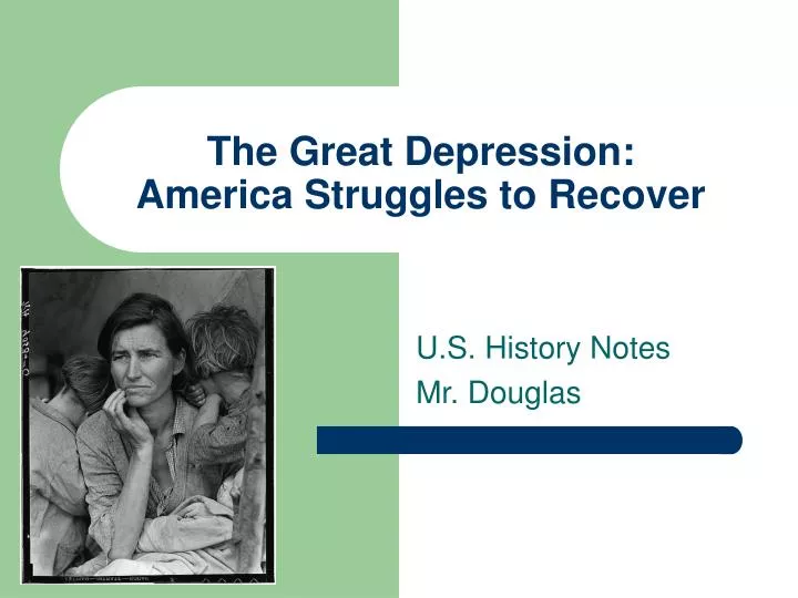 the great depression america struggles to recover