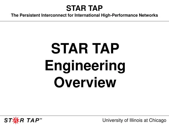 star tap the persistent interconnect for international high performance networks