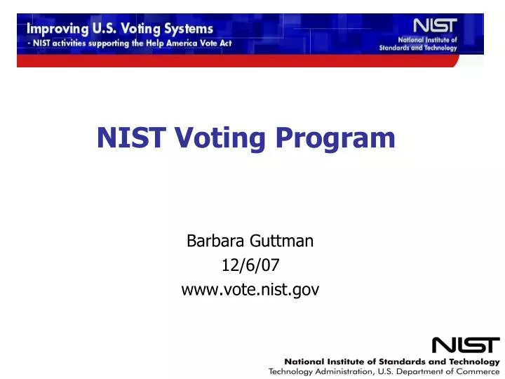nist voting program