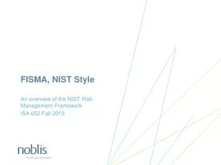 FISMA, NIST Style