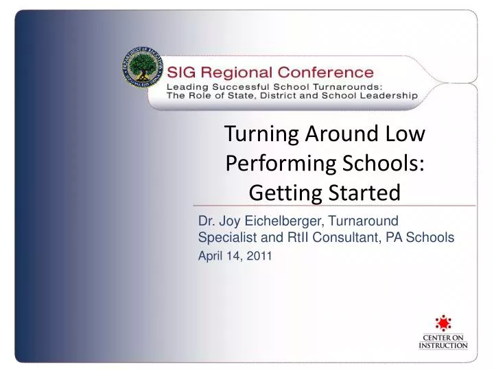 turning around low performing schools getting started