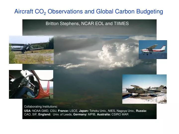 aircraft co 2 observations and global carbon budgeting
