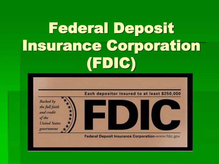 federal deposit insurance corporation fdic