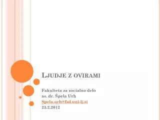 ljudje z ovirami