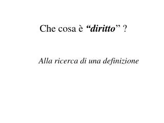 che cosa diritto