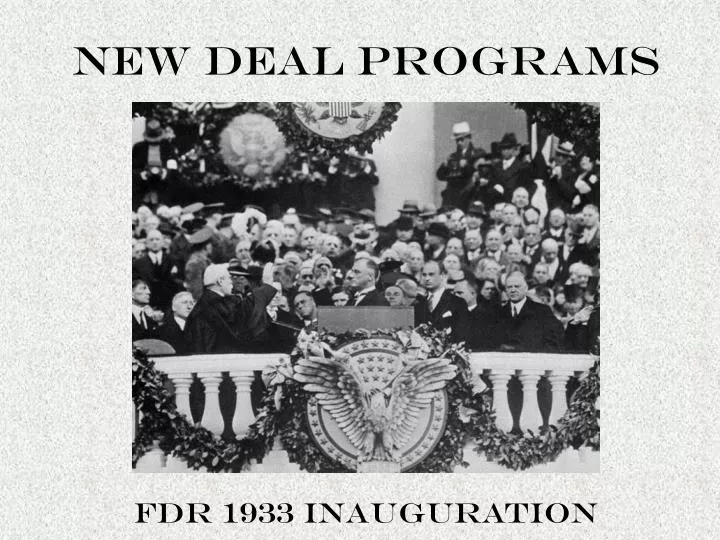 new deal programs