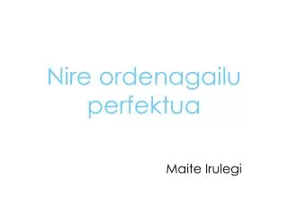 nire ordenagailu perfektua
