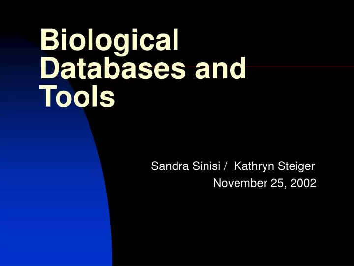 biological databases and tools