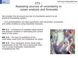 CT2 : Assessing sources of uncertainty in ocean analysis and forecasts