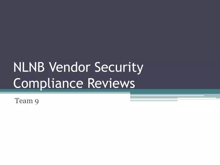 nlnb vendor security compliance reviews