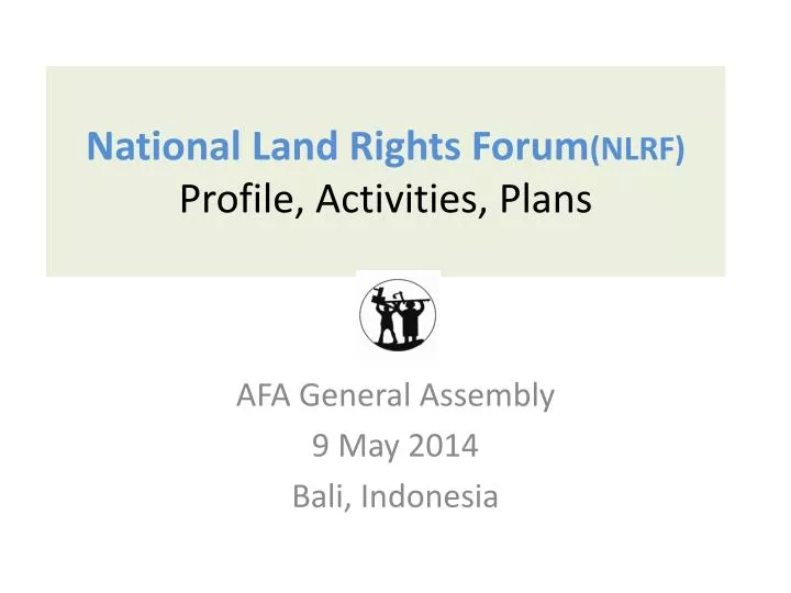 national land rights forum nlrf profile activities plans