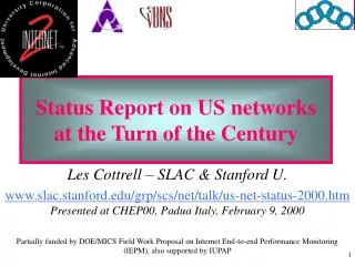 Status Report on US networks at the Turn of the Century