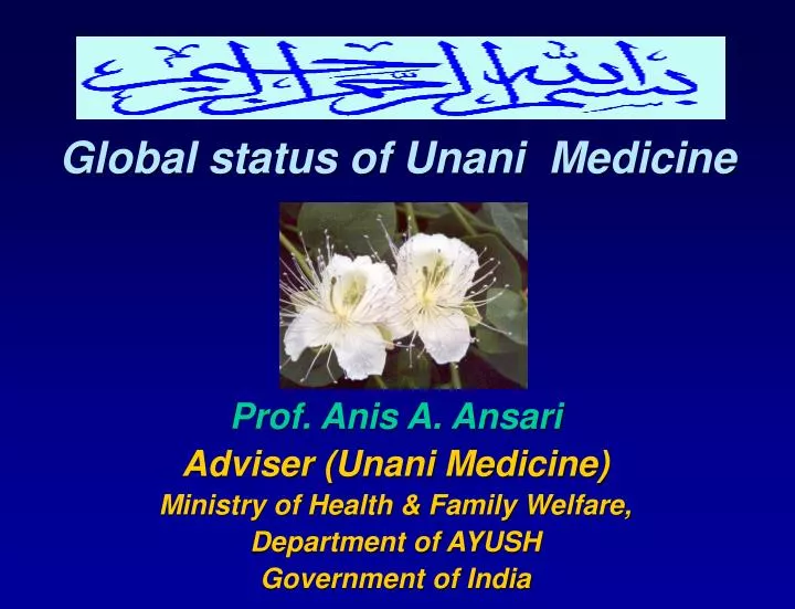 global status of unani medicine