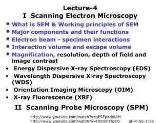 Lecture-4 I Scanning Electron Microscopy