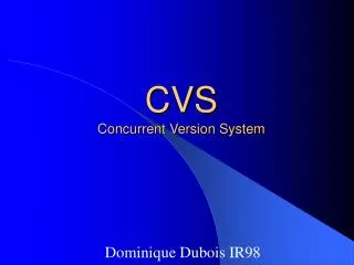 cvs concurrent version system