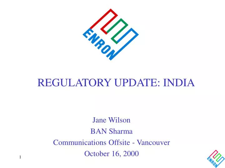 regulatory update india