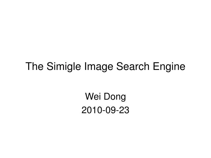 the simigle image search engine