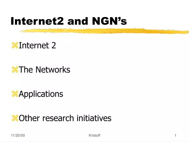 internet2 and ngn s