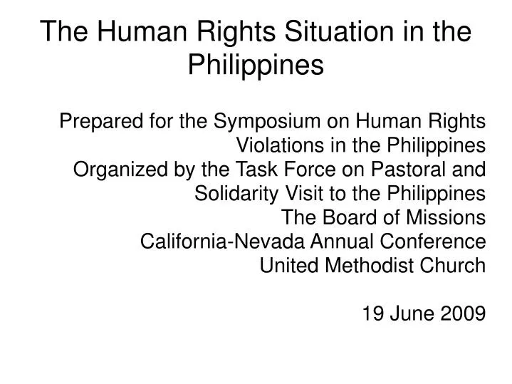 the human rights situation in the philippines
