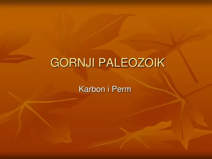 gornji paleozoik