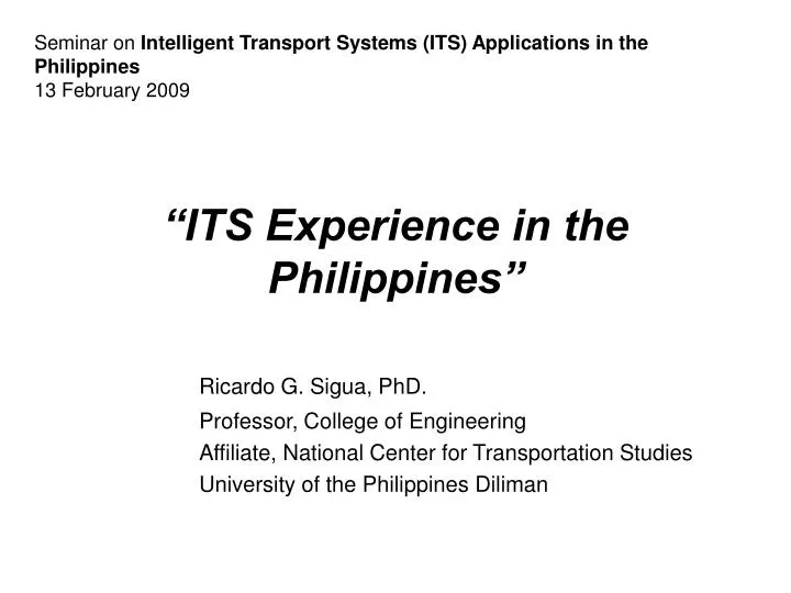 its experience in the philippines