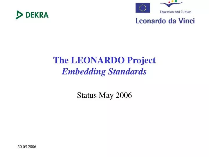 the leonardo project embedding standards