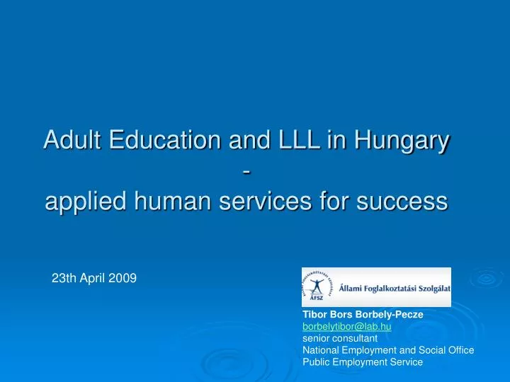 adult education and lll in hungary applied human services for success