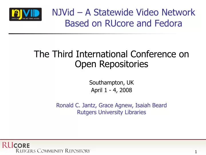 njvid a statewide video network based on rucore and fedora