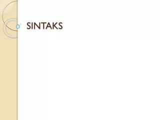 sintaks